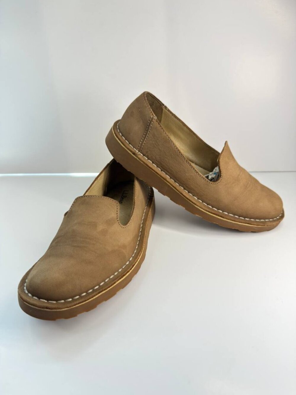 L.L.Bean Leather Slip-On Loafers Women’s US 6.5 Brown Casual Comfort Shoes
